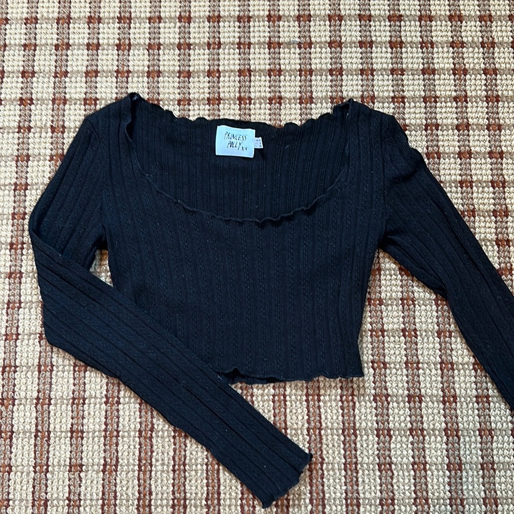 Princess Polly Black Crop Top